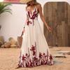 Women's Summer Boho Wedding Guest Dress Flowy Maxi Backless Sundress Beach Dress Hawaiian Vacation Outfits