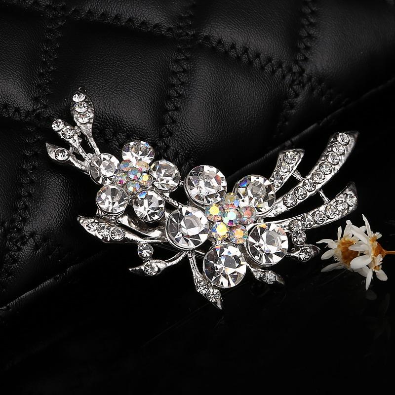 Hesiod Delicate Crystal Stone Rhinestone Pin Brooch Banquet Jewelry Simulated Pearl Goldfish Brooches Pins Wedding Occasion Party Event Wedding