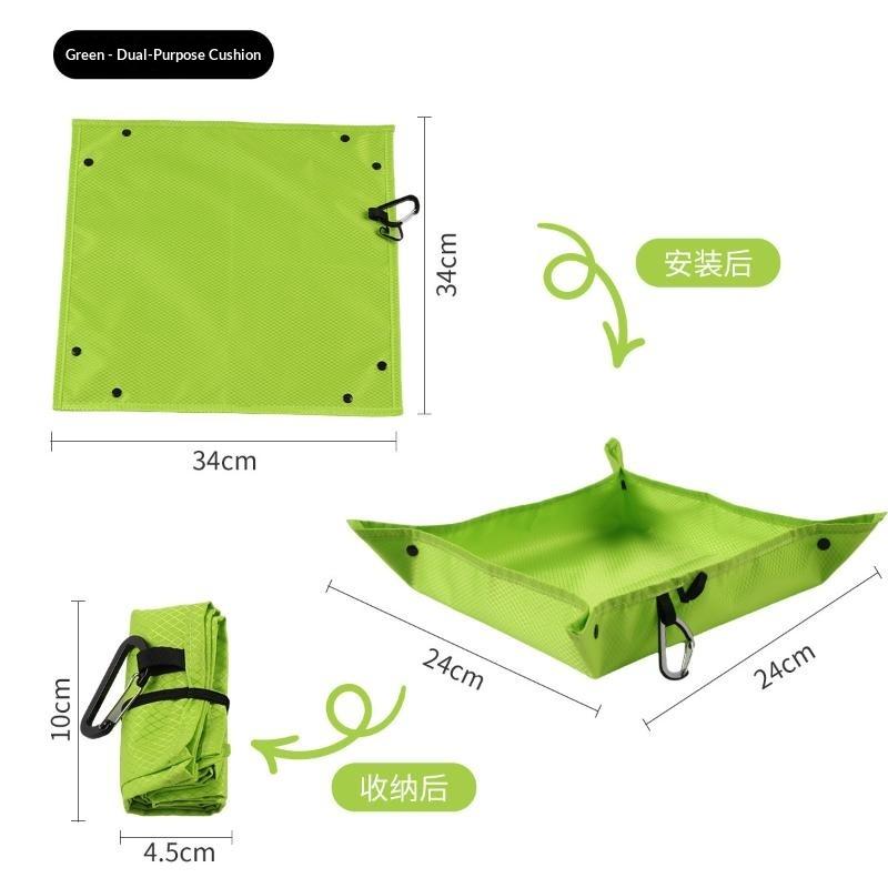 Folding Seat Cushion Outdoor Portable Ultra Light Small Ground Pocket Tray Storage Camping Music Festival Moisture-Proof Pad