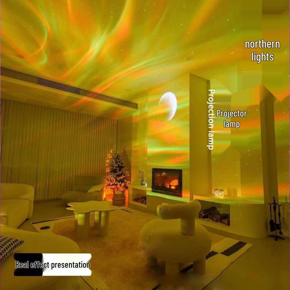 Verträumter Aurora Borealis Sternenhimmel Projektor für Schlafzimmer Ambiente Deko