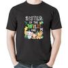 Sister of The Wild One Zoo Theme Birthday Safari Animal T-Shirt Sweatshirt Hoodie Tanktop for Men Women Kids Black