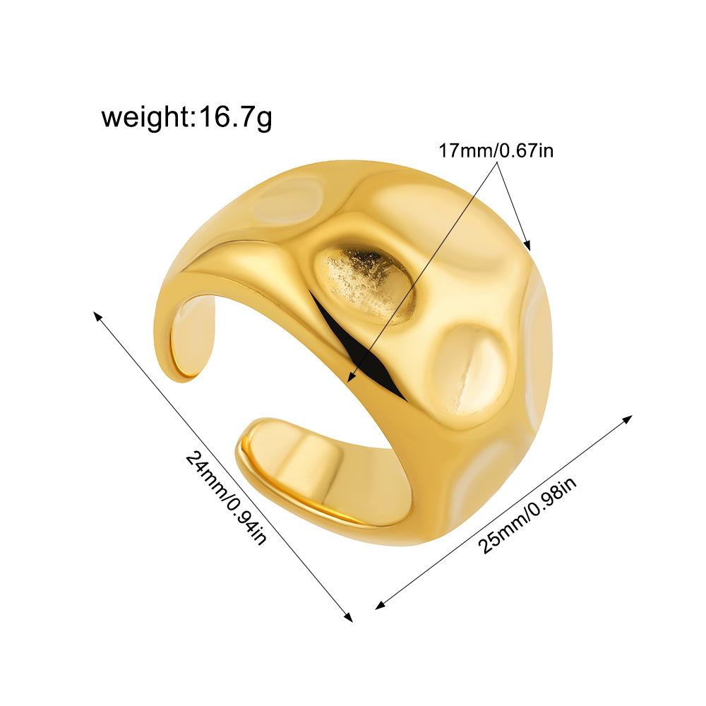 18K exaggerated ring, water drop knot, open ring, knotted irregular geometric decorative ring, index finger ring.