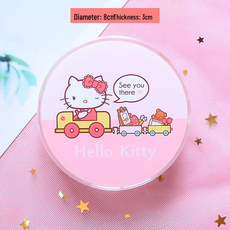 Transparent Cartoon Storage Box: Cute Round Organizer for Snacks, Candy, Gifts, or Cosmetics.