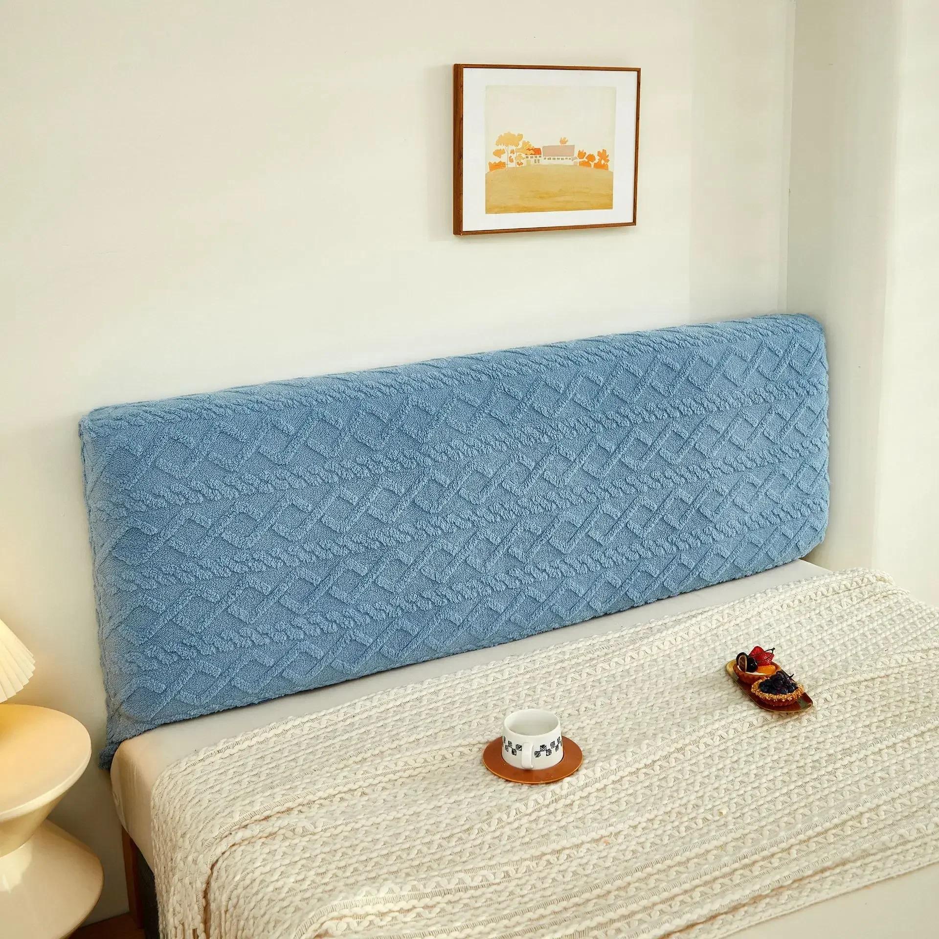 

Dustproof Bed Cover Soft Touch Headboard Cover, Back Protection Elastic All Inclusive Fashionable Home Supplies 1.2M (110cm-130cm) синий