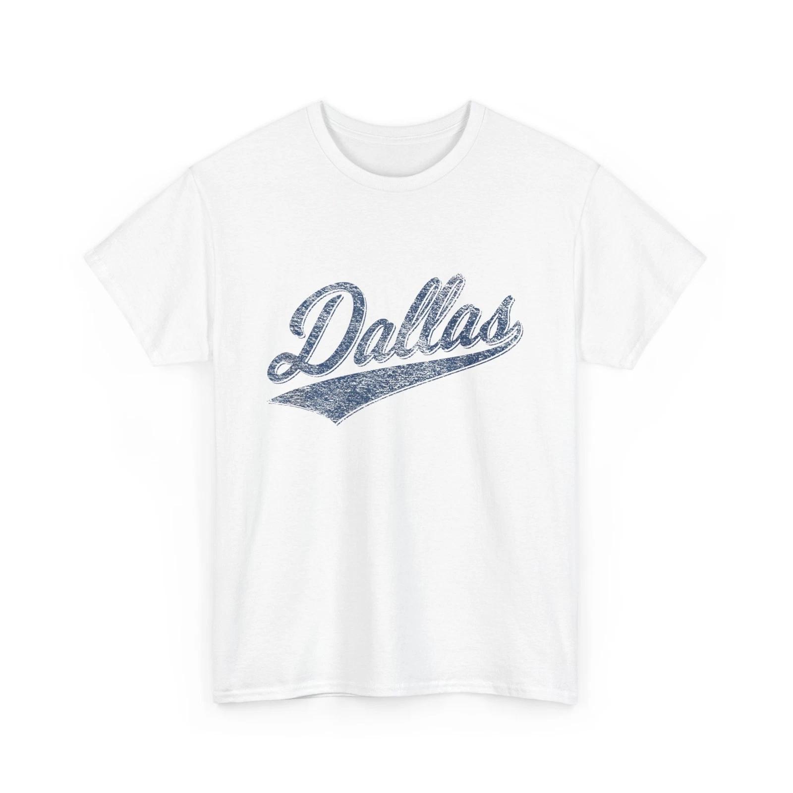 Dallas TX Retro T-Shirt Dallas Texas TX Vintage Varsity Sports Design Text Tee L