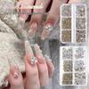 Iridescent Czech Pointed Rhinestones: 3D Mini Glitter and Transparent Crystal Nail Art Decorations