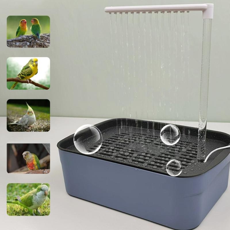 Automatische Vogeldrinkfontein Vogeldouche Recirculerende Fontein voor Kleine Huisvogels Badkuipfontein Huisdier Vogelbadkuip