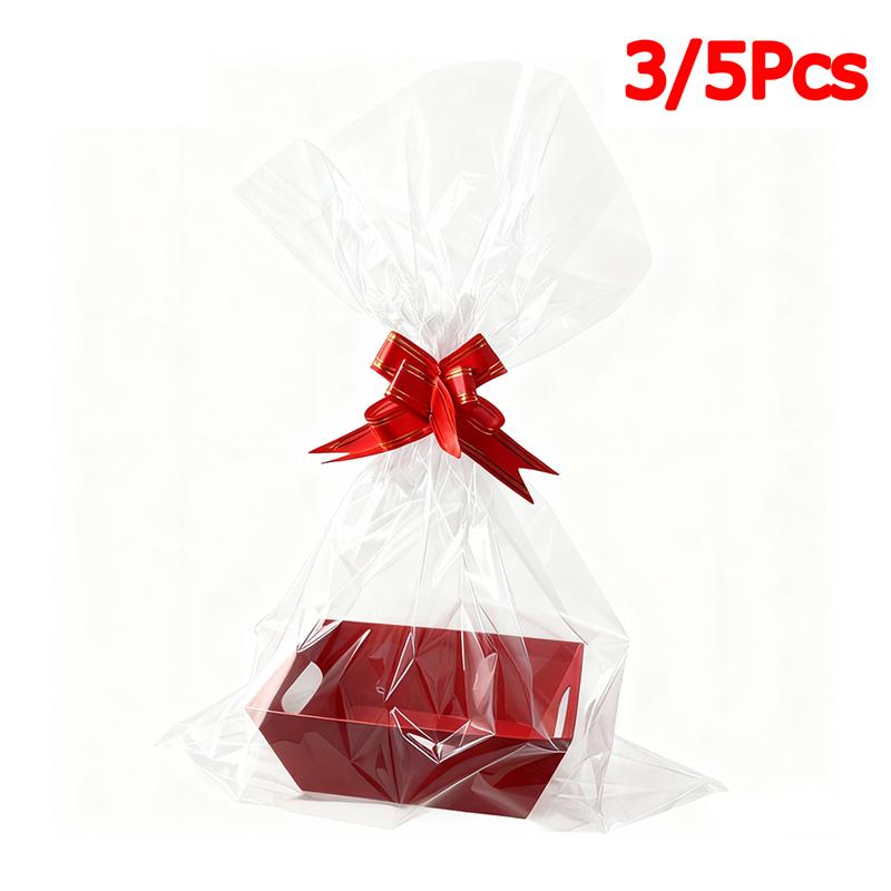 

3/5 шт. Подарочные корзины, украшение для вечеринки, хранение, Пасха, однотонные, идеально подходят для упаковки аксессуаров, хранения, праздничные подарки, 25x17x9 см 3pcs красный