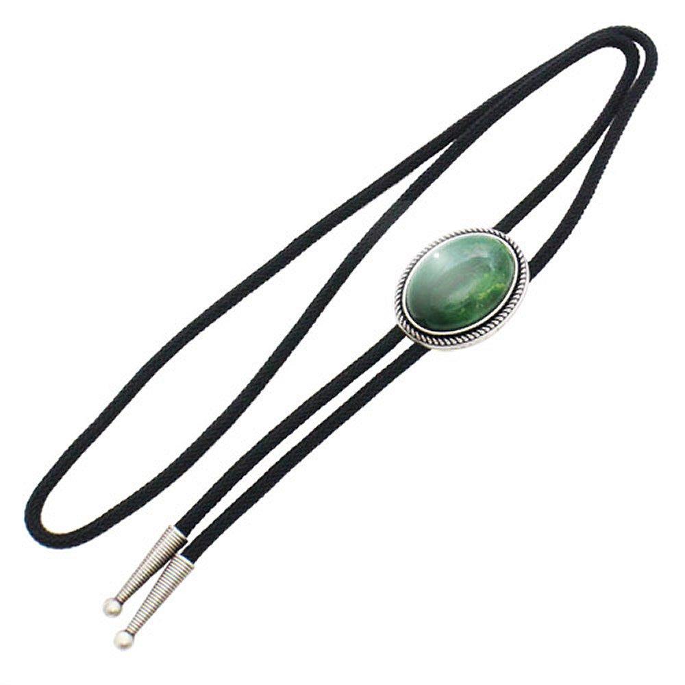 

Зеленый овальный камень Loop Tie ожерелье Polar Tie Polo Tie prt0199 [Bowties.jp]