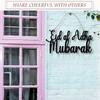 Metal Pendant Ornament Hanging Sign Home Decor Wall Sculpture Ramadan Eid Mubarak Decoration