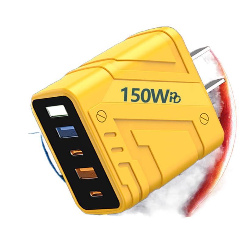 150W Mecha-Style Multi-Port USB+PD Fast Charger with Smart Output