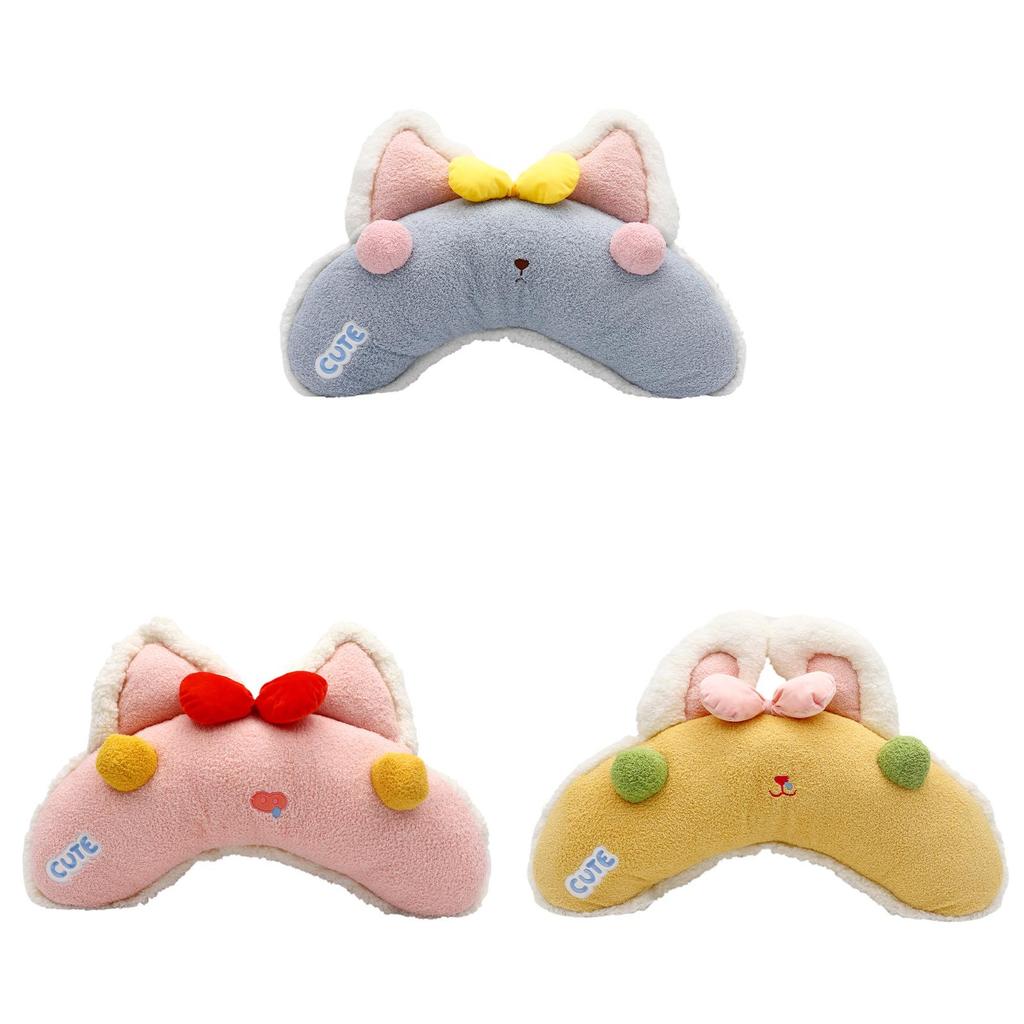 Cozy Cartoon Animal Cushion With Embroidered Cloud Velvet For Bedroom Lounge