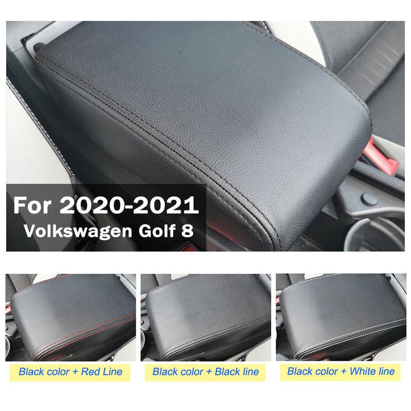 For Volkswagen VW Golf 8 Mk8 Car Armrest Console Cover Cushion Support Box Top Matte Liner Mat Case Car-style
