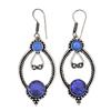 Tanzanite Gemstone Unisex Women's Gift For Her Silver Jewelry Earring 1.5''