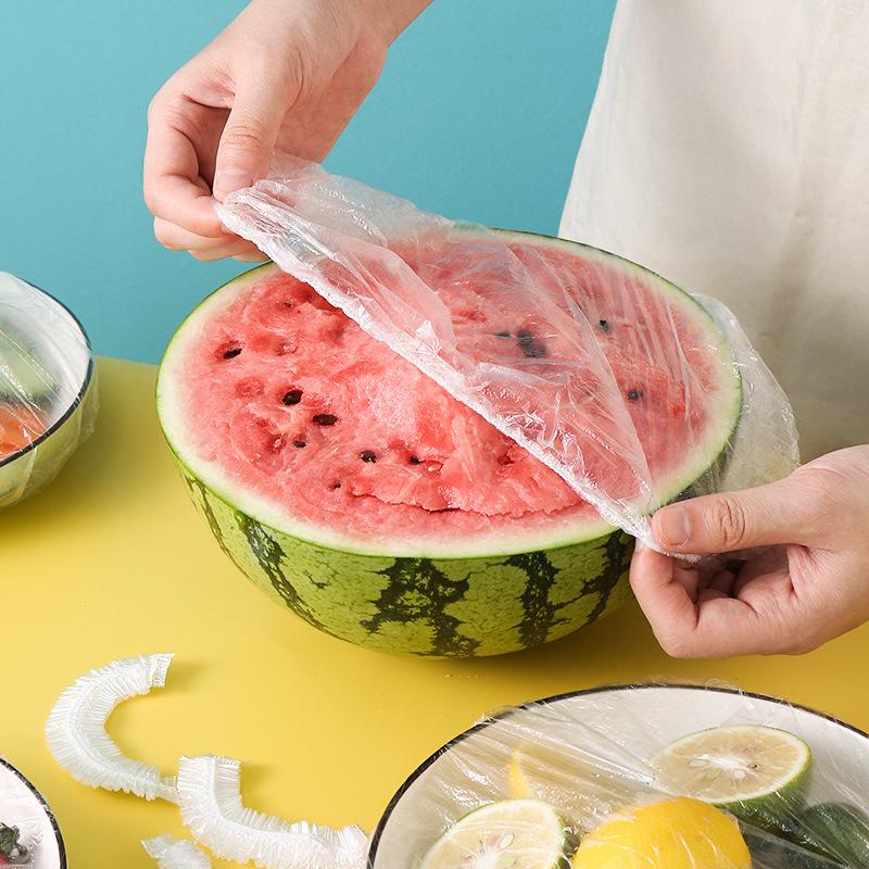 Saran Wrap Disposable Food Cover Food Grade Fruit Vegetable Storage Bag Elastic Plastic Bag Kitchen Fresh Keeping Bag