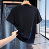 Damen-T-Shirt mit Graffiti-Print und Rundhalsausschnitt