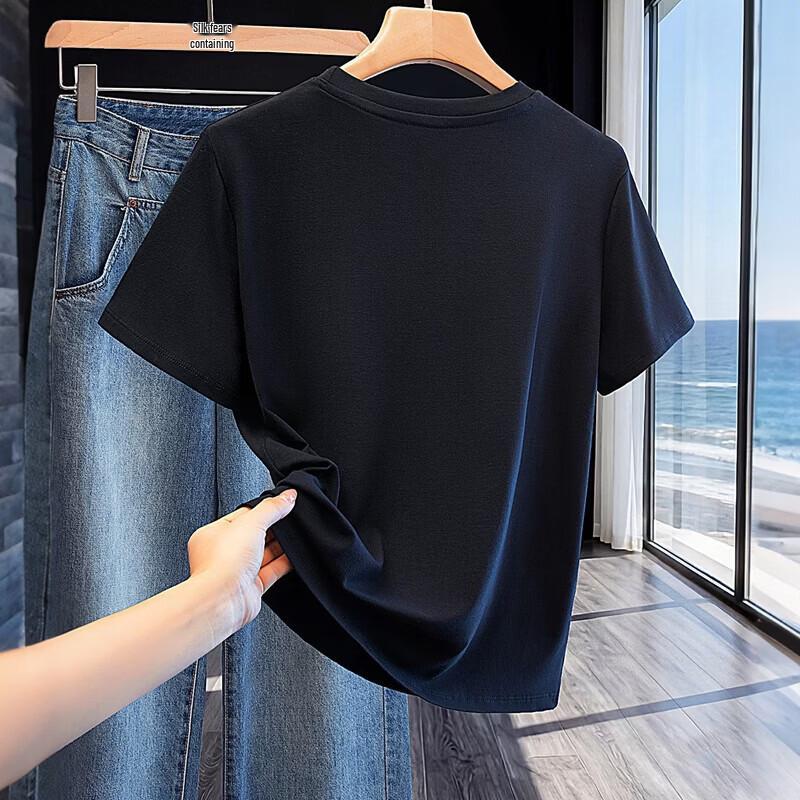 Damen-T-Shirt mit Graffiti-Print und Rundhalsausschnitt