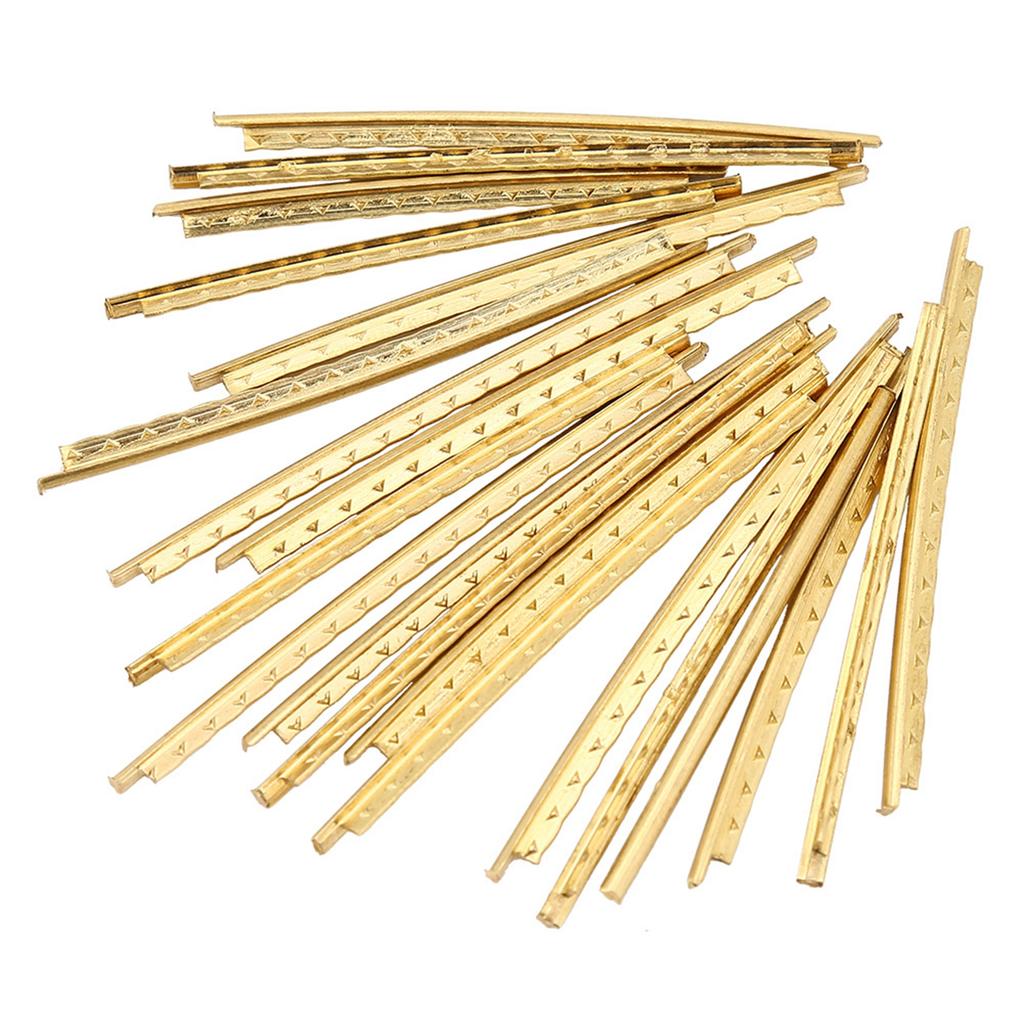 20Pcs Set 2.0mm Brass Guitar Fret Wire Set Replacement Parts for Folk Wooden Guitars