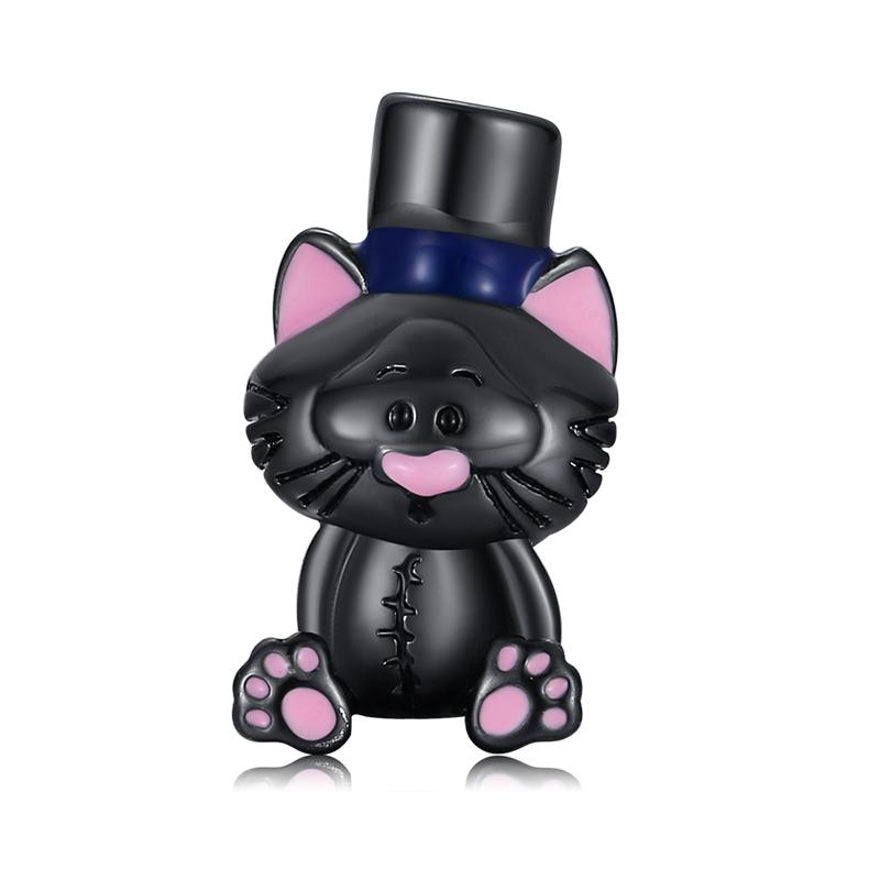 Cute Cat Dogs Charms Fit Fashion Original Bracelets Pet Paw 925 Silver Bulldog Schnauzer Akita Dog Beads DIY Jewelry Making