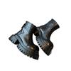 Knock Soft Leather~ Thick-soled Chelsea Boots for Women's Autumn 2025 New Retro Versatile Heightening Big Head Martin Short Boots