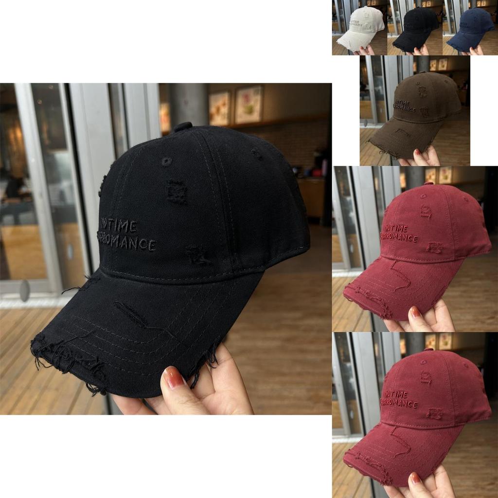 Embroidered Letter Baseball Cap For Women Adjustable Cotton Sun Protection Hat