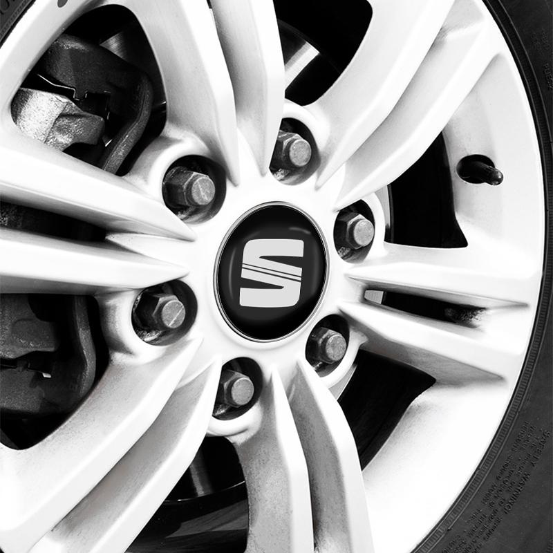 4 pezzi 60mm Coprimozzo Centrale Ruota Auto Coprimozzo Cerchio Copripolvere Emblema per SEAT Leon FR 5 6 MII Altea 5F Ibiza Toledo Cordoba Alhambra MK3