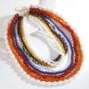 User Friendly Layering Beaded Necklace Colorful Imitation Pearls Neckchain Stylish Accessory For Casual Event