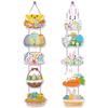 10Pcs/set Carrot Pattern Easter Door Pendant Bunny Paper Door Hanging  Easter Party
