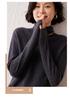 Autumn Winter Women's 12-Gauge Cashmere Stand-Up Collar Knit Sweater Pullover