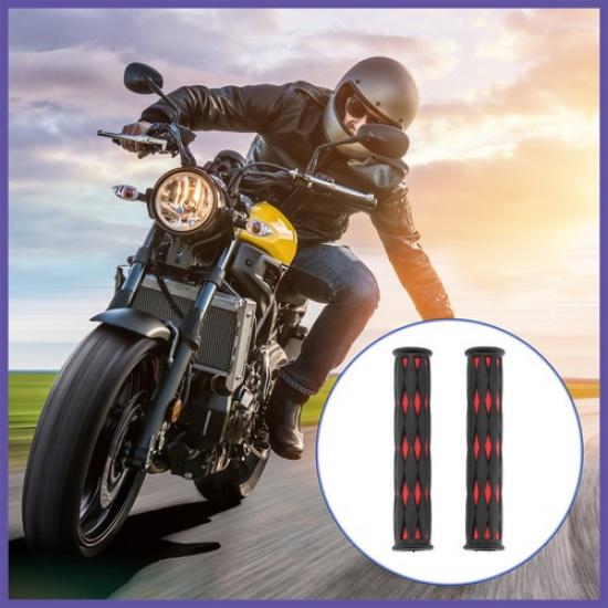 12" 12mm Motorcycle Brake Lever Cover Brake Lever Grip Sleeve Black Red Rubber