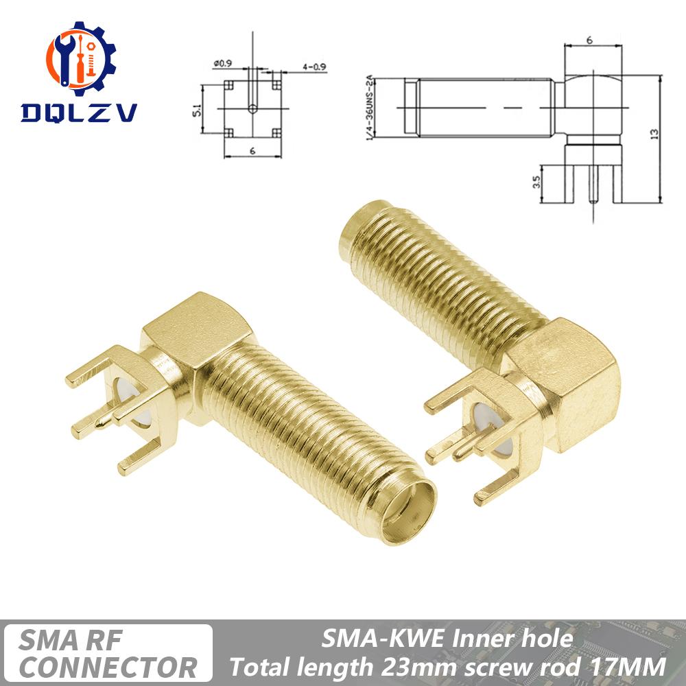 

SMA Роз єм Прямий Штекер/Гніздо 90 Градусів Пайка до Плати Прямий Прямокутний Кріплення RF Мідний Штекер Розетка 5PCS