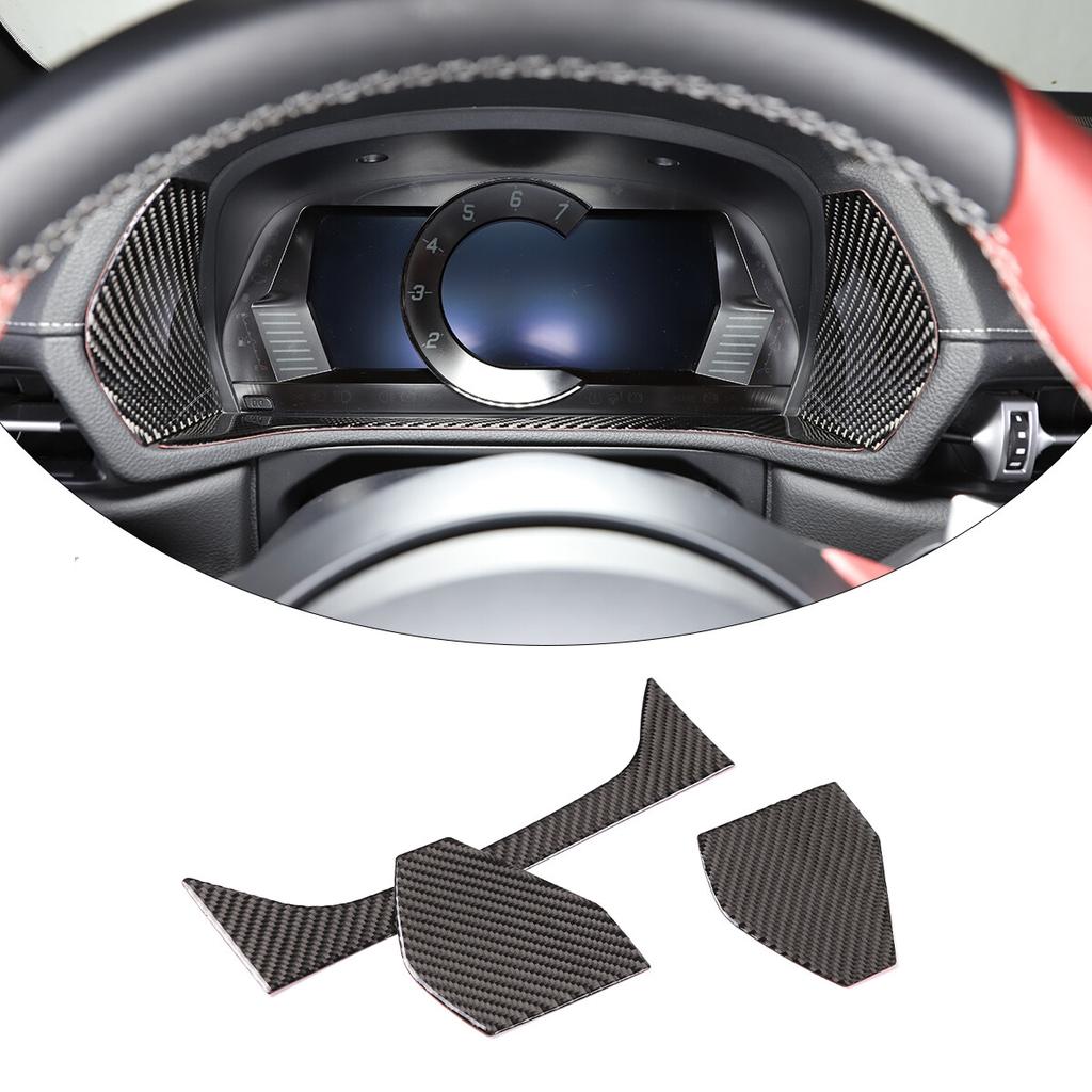 Real Carbon Fiber Console Dashboard Panel Trim Frame For Toyota Supra 19-24