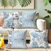 Coral Shells and "Go To the Beach" Slogan · Summer Seaside Style Pillowcases, Sofa Cushion Cover, Room Decoration
