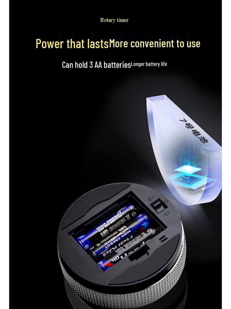 Multifunctional Electronic Rotating Timer Kitchen Alarm Stopwatch with Magnetic Reminder