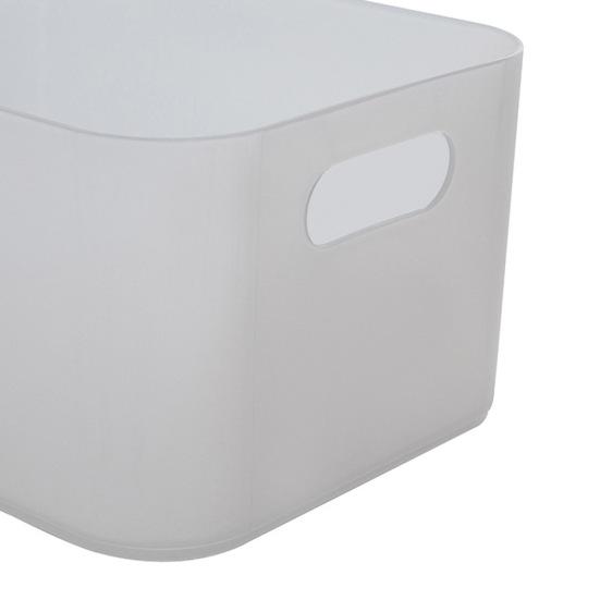 Plastový matný úložný box s víkem a organizérem kancelářských kontejnerů