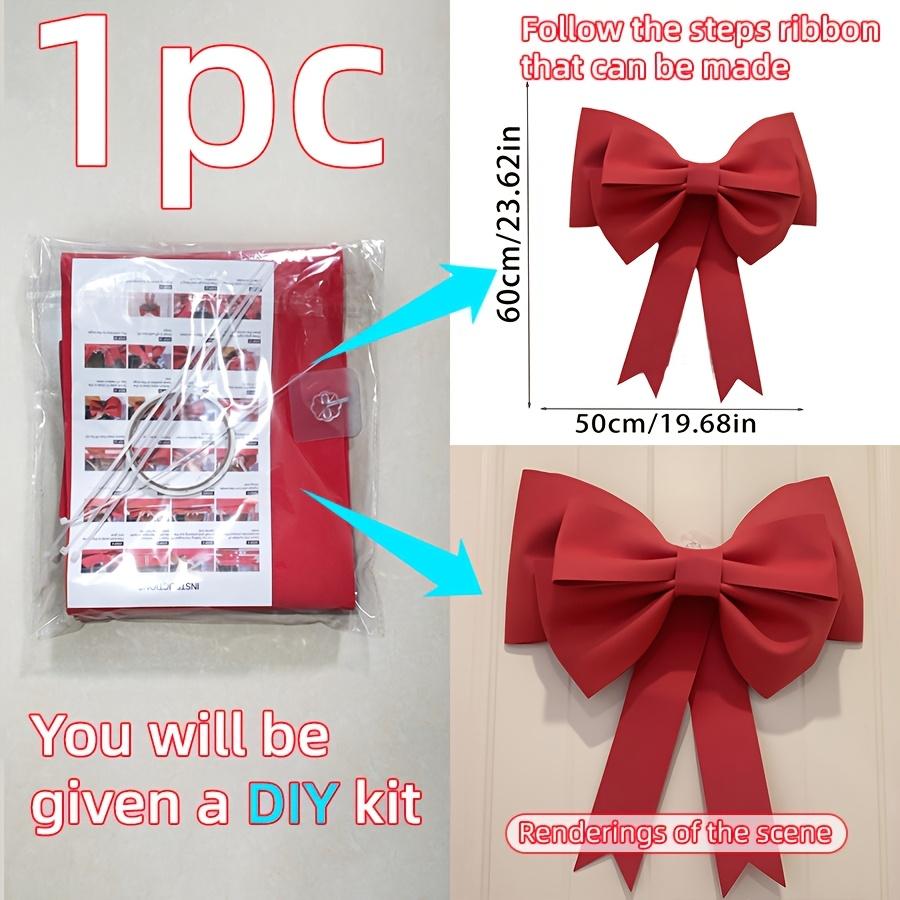 1pc 50cm/75cm Large DIY Bow Material for Christmas Tree, Wedding Party, and Outdoor Festive Decorations - Home Front Door Decor