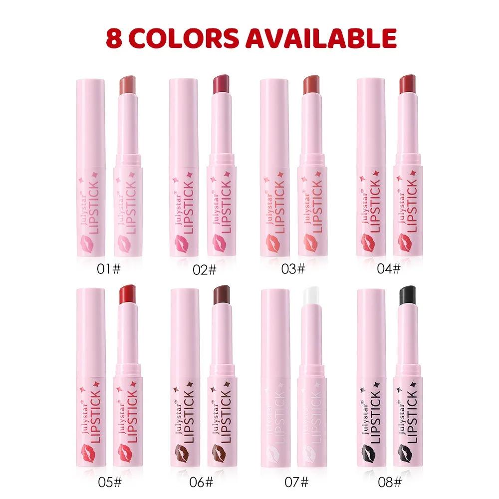 8 Colors Sexy Black Lipstick Waterproof Long Lasting Color Rendering Non-stick Velvet Lipstick Pencil Woman Makeup Cosmetics