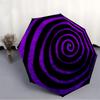 1pc Spiral Pattern Automatic Folding Umbrella - Compact 8-Rib Design, Durable Plastic & Iron, Lightweight for Outdoor Daily Use191