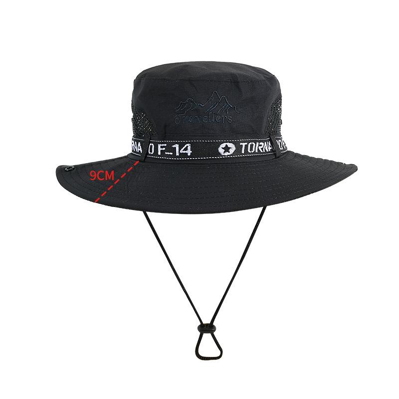 

Новая уличная шляпа для скалолазания с широкими полями, летняя солнцезащитная шляпа, дышащая панама для мужчин и женщин L（58-60cm）