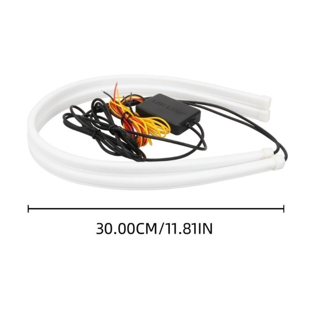New 30/45/60cm RGB LED DRL Flexible APP Control Flowing Turn Signal Lamp Full Color DRL Car LED Light Car Accessories