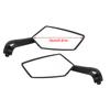 2er Set Motorrad Schwarzer l-Lenker & R-Lenker Retro Seitenspiegel