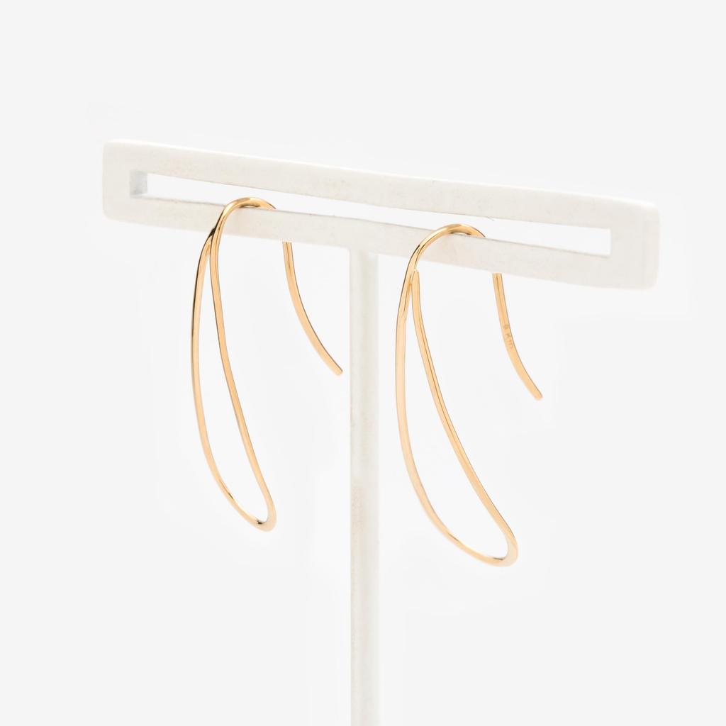ESTELLE [Official] Women's Hook Earrings, 10K Yellow Gold, Drop Motif, 0202-3499-0019-0000
