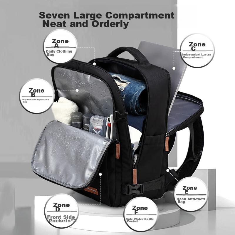 VICTORIATOURIST Backpack for Men, 16-Inch Laptop Bag, Large Capacity Short-Trip Business Travel Student Schoolbag