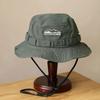 Letter Drawstring Bucket Hat Hiking Sun Protection Hat