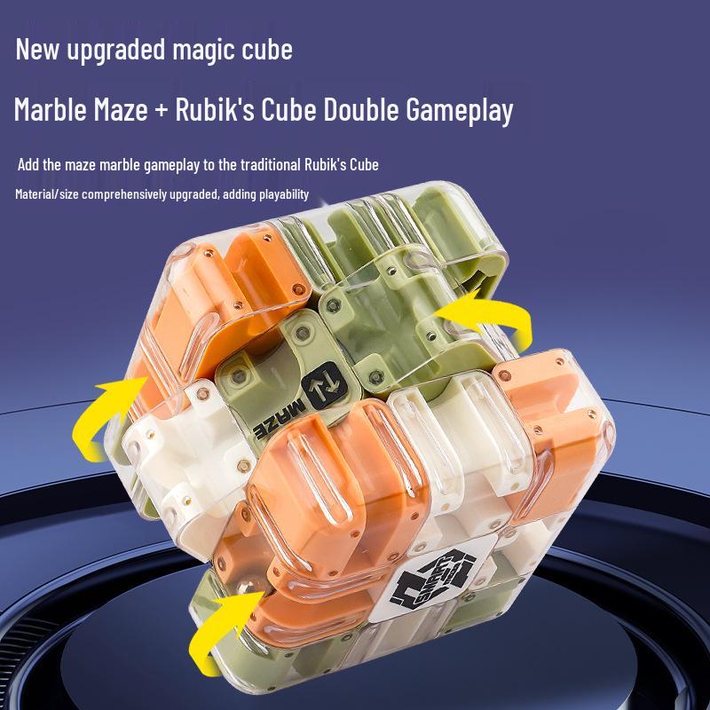 International Rolling Ball Maze Magic Cube: Third-Order Puzzle Toy for Children's Logic and Stress Relief.