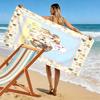 Süßes Tier-Puzzle-Print Strandtuch, Großes Weiches Schnelltrocknendes Handtuch für Strand Camping Schwimmen