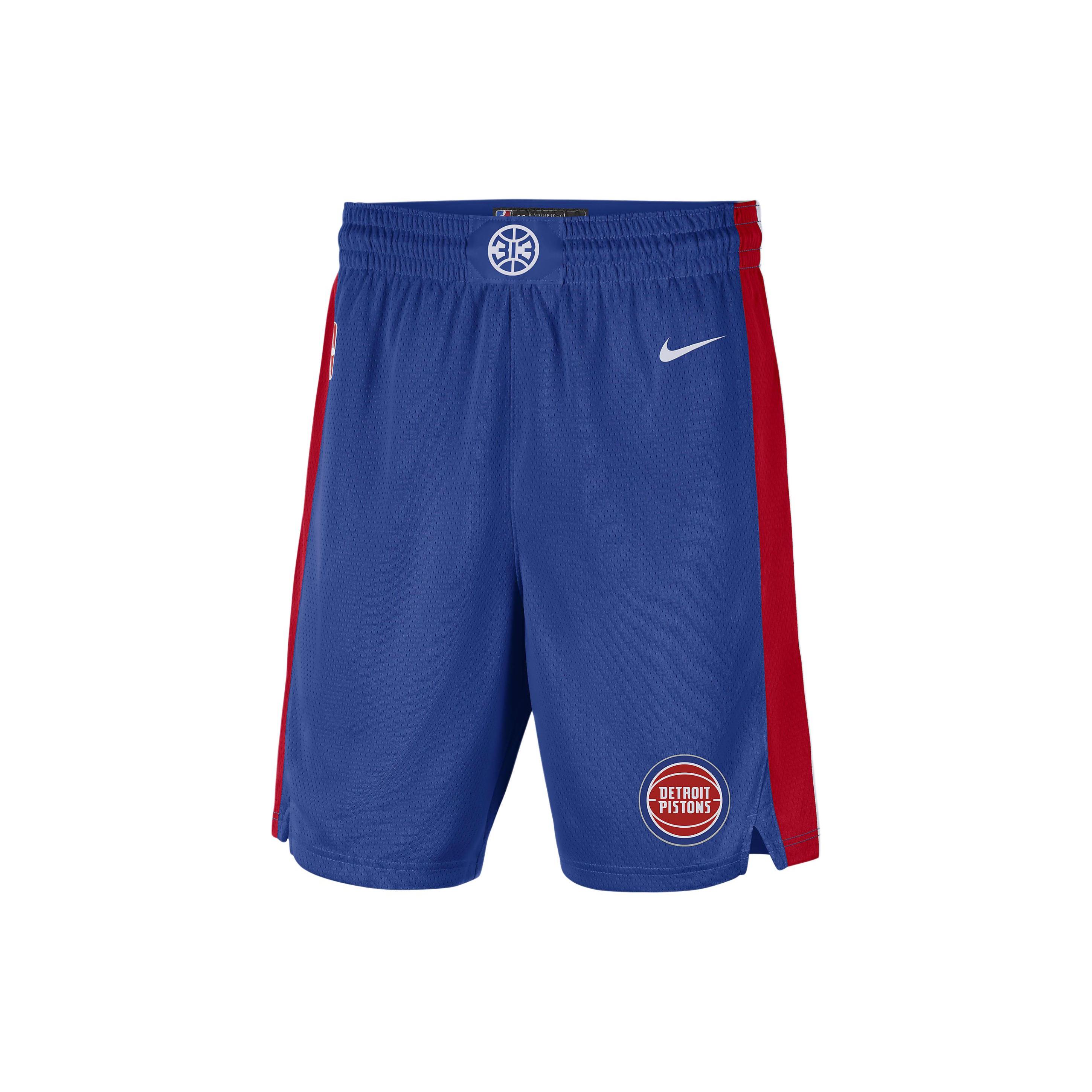 

Новая коллаборация Nike NBA Шорты баскетбольные Detroit Pistons Icon Edition Мужские Синие DO9421-495 M