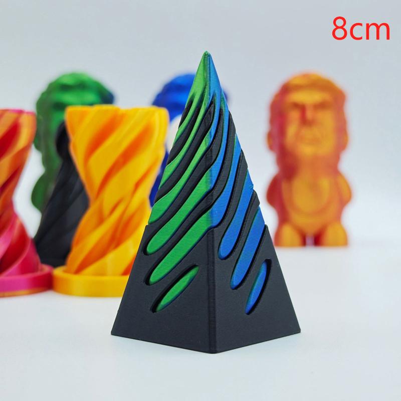 1Pc Kids 3D Printed Spiral Cone Fidgeting Toy Impossible Pyramid Passthrough Sculpture Antistress Anxiety Relieving Adults Toy