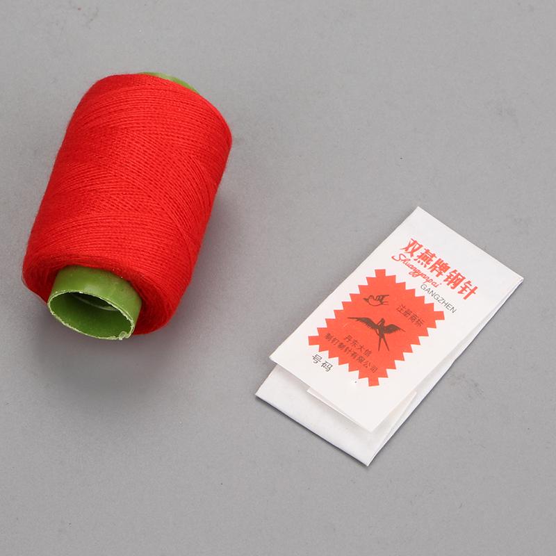 Polyester Sewing Thread Set: White, Black, Colored Threads & Needles for Hand & Embroidery Sewing