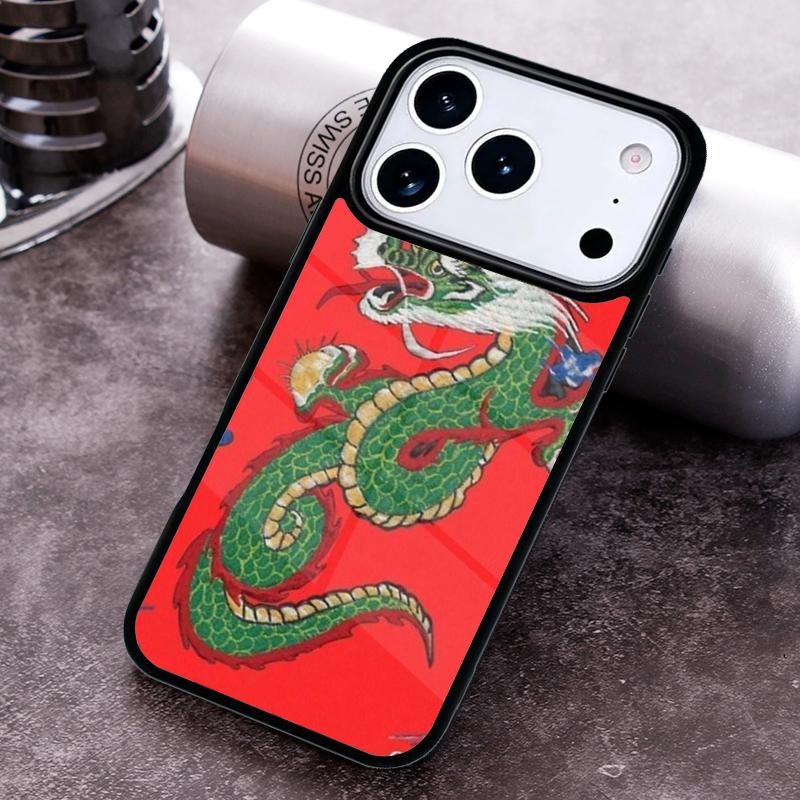 Red Dragon Phone Case for iPhone 17 16 15 Pro Max Air 14 13 12 11 Plus Shockproof Capa Cover